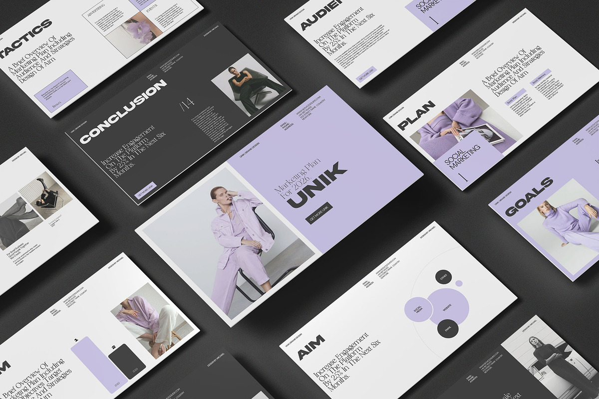 UNIK | Marketing Plan Presentation, a Presentation Template by SlideStock (Photo 2 of 8)