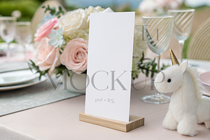 Kids Party Menu Mockup with Unicorn, a Product Mockup by TatiMockup