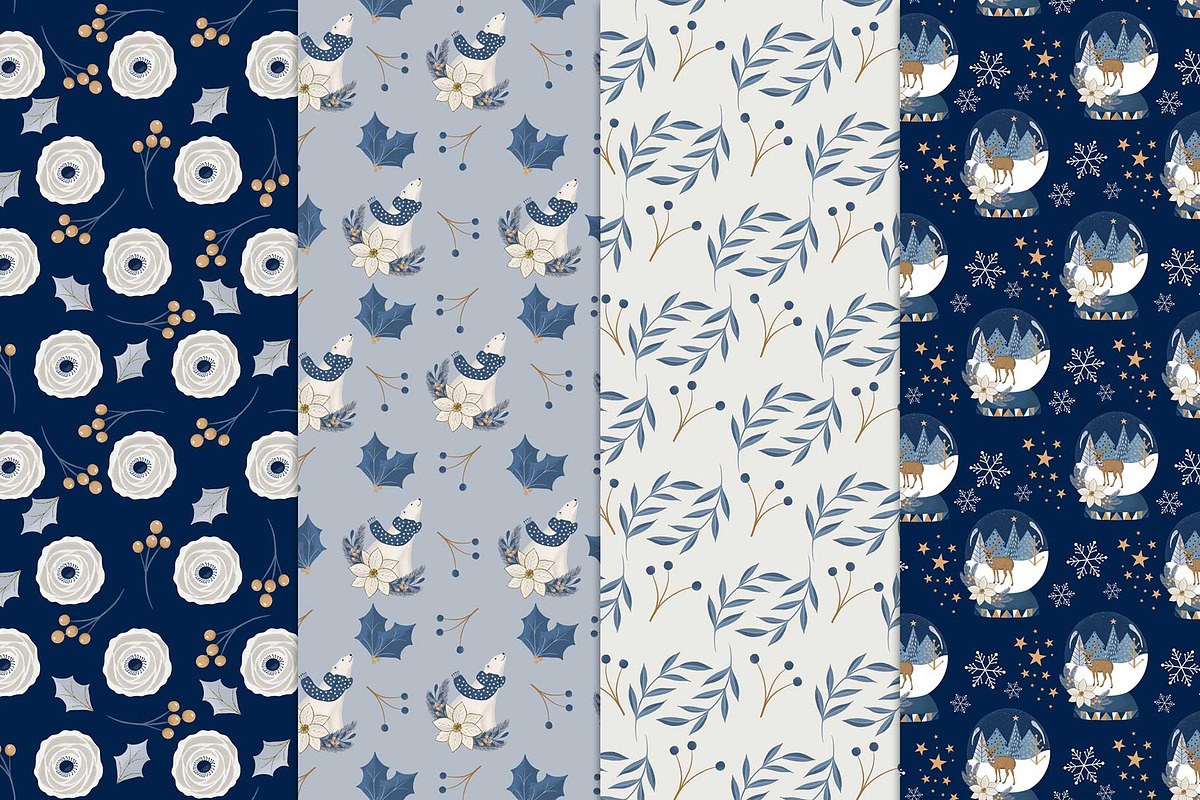 Christmas Seamless Patterns, a Pattern Graphic by The Audacious Brush (Photo 5 of 5)