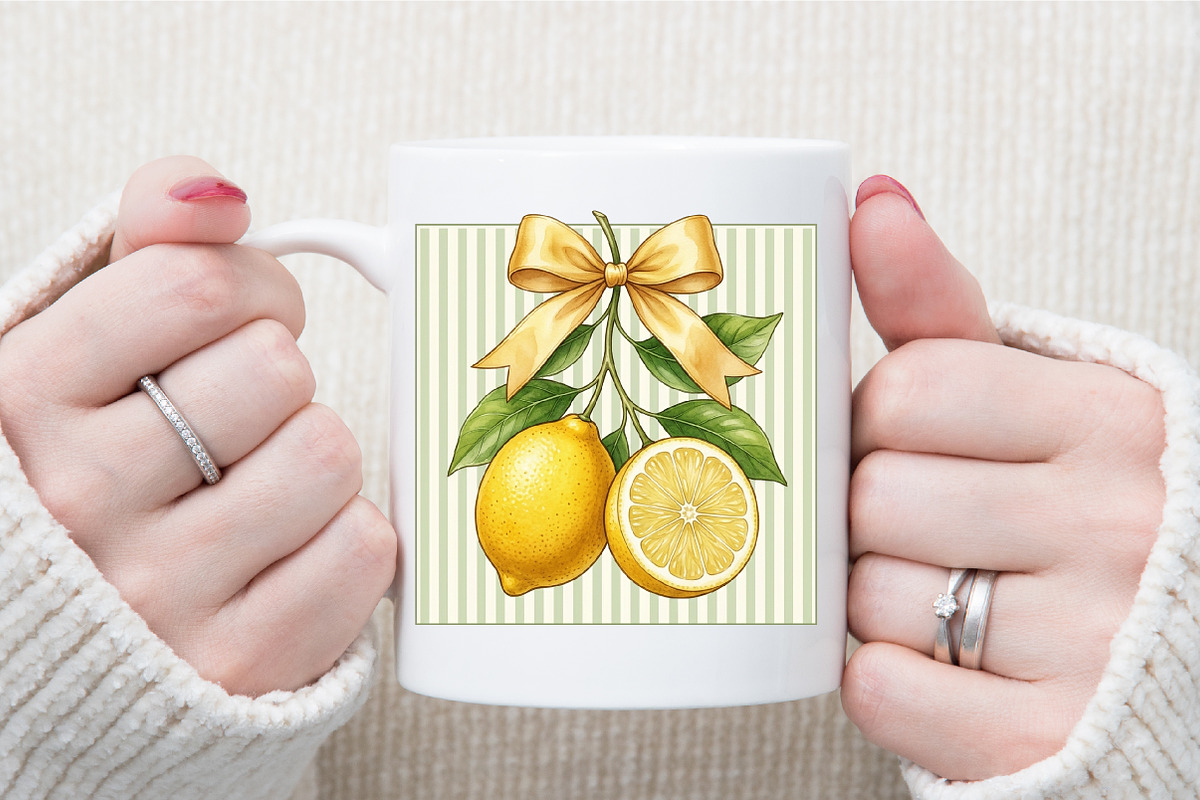 Lemon Coquette Bow Summer PNG, a Work Illustration by Sublimation Artist (Photo 7 of 9)