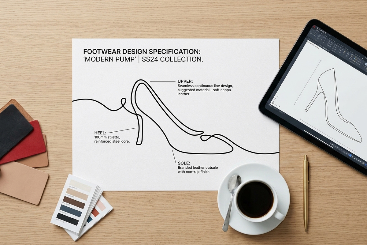 Elegant One Line High Heel Shoe, an Object Illustration by Saba Vector (Photo 3 of 3)