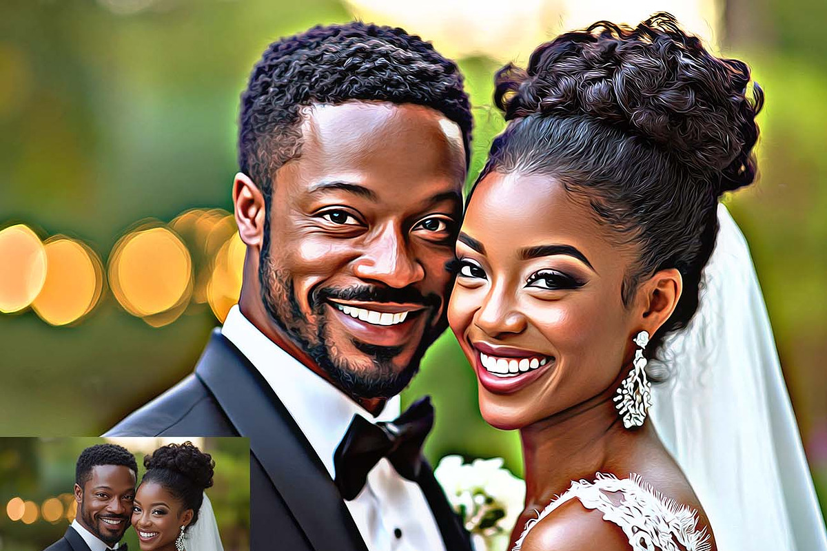 Romantic Wedding Oil & Sketch, an Action Add-On by Studio Retouch (Photo 12 of 13)
