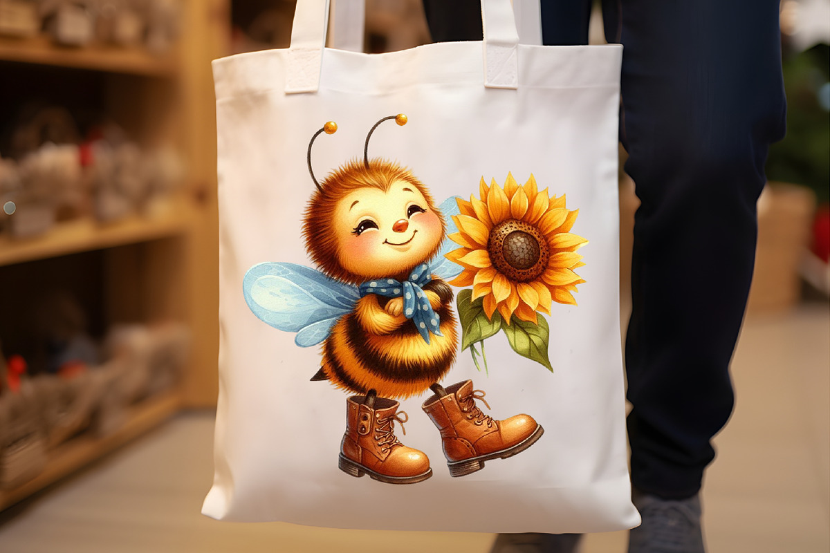 Pink Summer Bees Garden Clipart, an Illustration by Rose Art (Photo 6 of 8)
