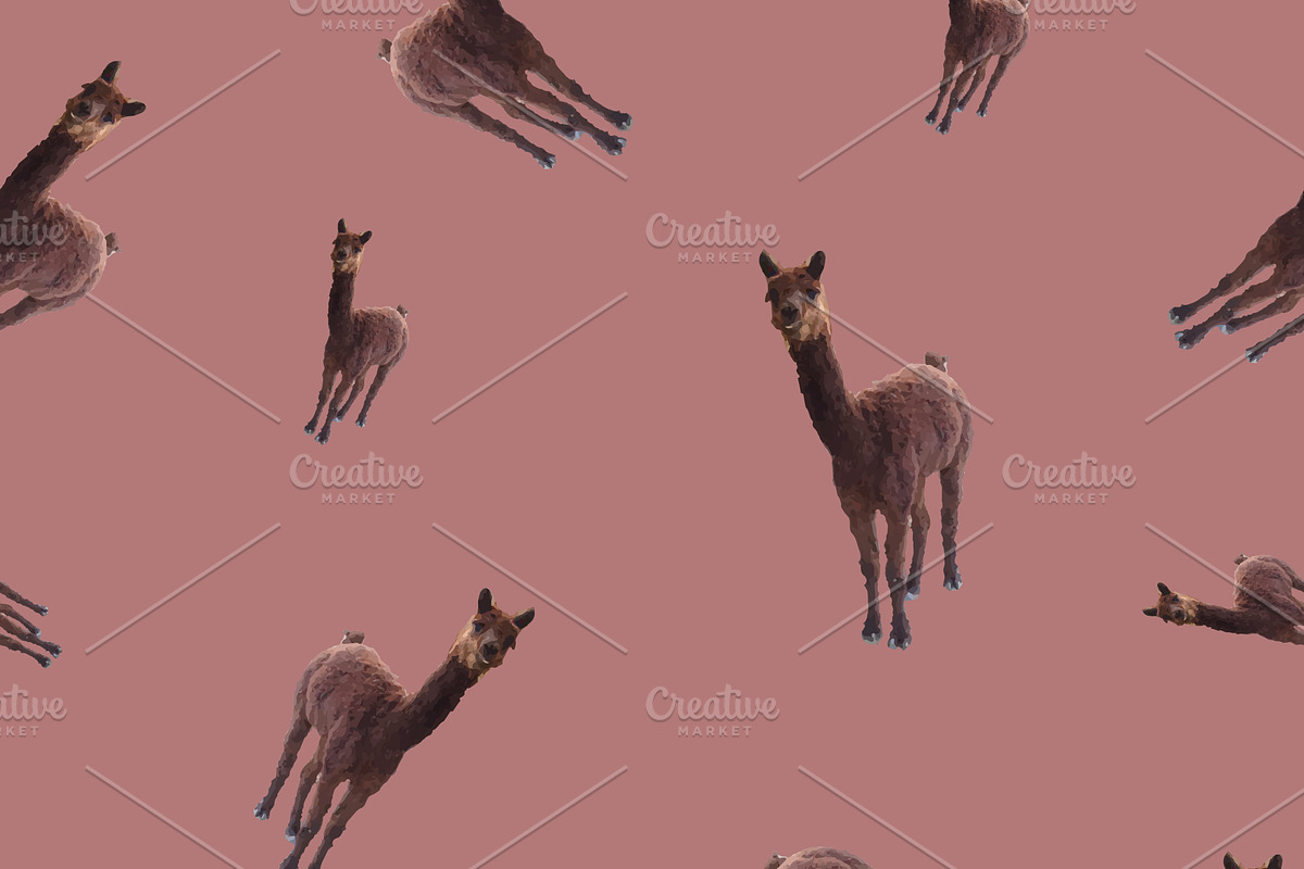 pattern,seamless  with a llama, a Background Graphic by OS