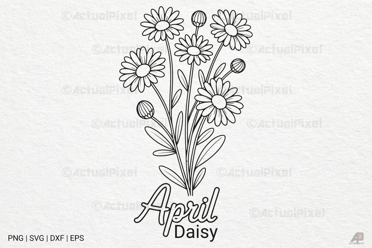 Birth Month Flowers SVG PNG Bundle, an Illustration by Actual Pixel (Photo 4 of 24)