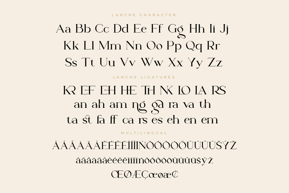 Lanche | Modern Elegant Serif Font, a Serif Font by Pentagonistudio (Photo 10 of 10)