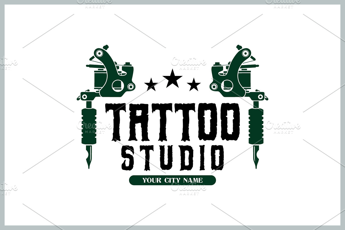 Tattoo studio Logo, a Branding & Logo Template by Atlantis X Nurman Arbai (Photo 2 of 2)