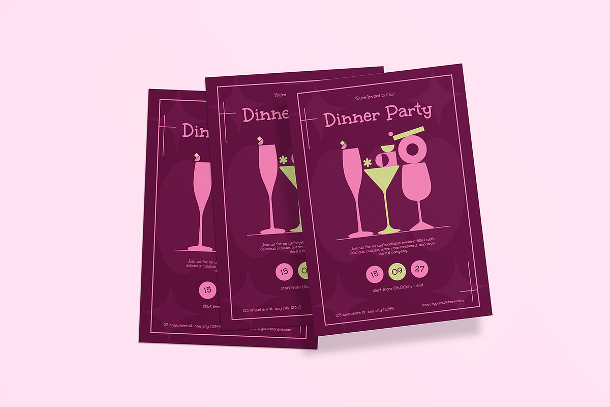 Dinner Party - Flyer, a Flyer Template by VUNIRA (Photo 3 of 3)
