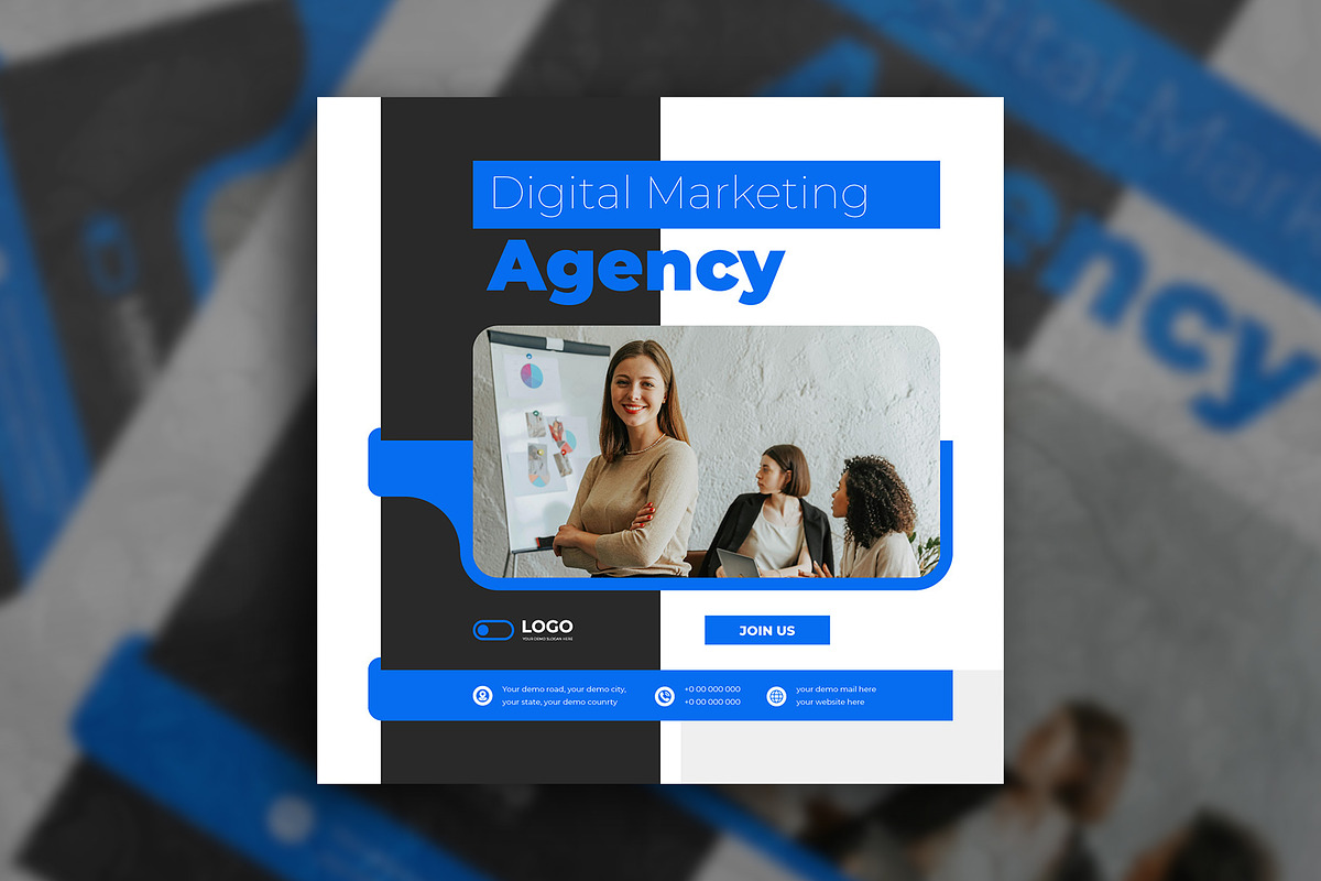 Marketing agency social media post, a Social Media Template by Tanmoy Topu (Photo 6 of 6)