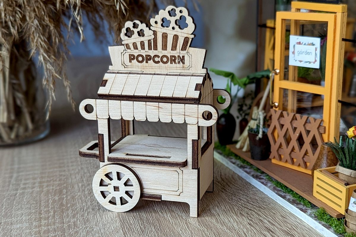 Popcorn Cart - Laser Cut File