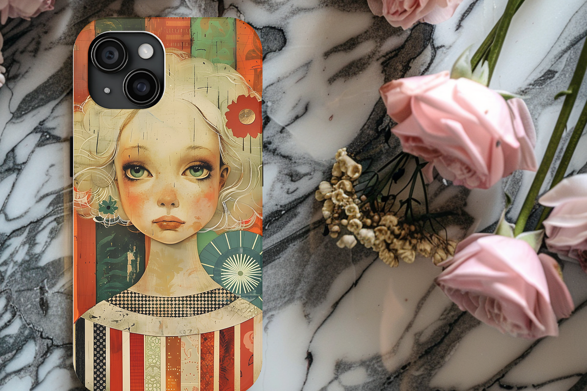 ORANGE WHIMSICAL GIRLS JUNK JOURNAL, a Person Illustration by Daring Digies (Photo 5 of 6)