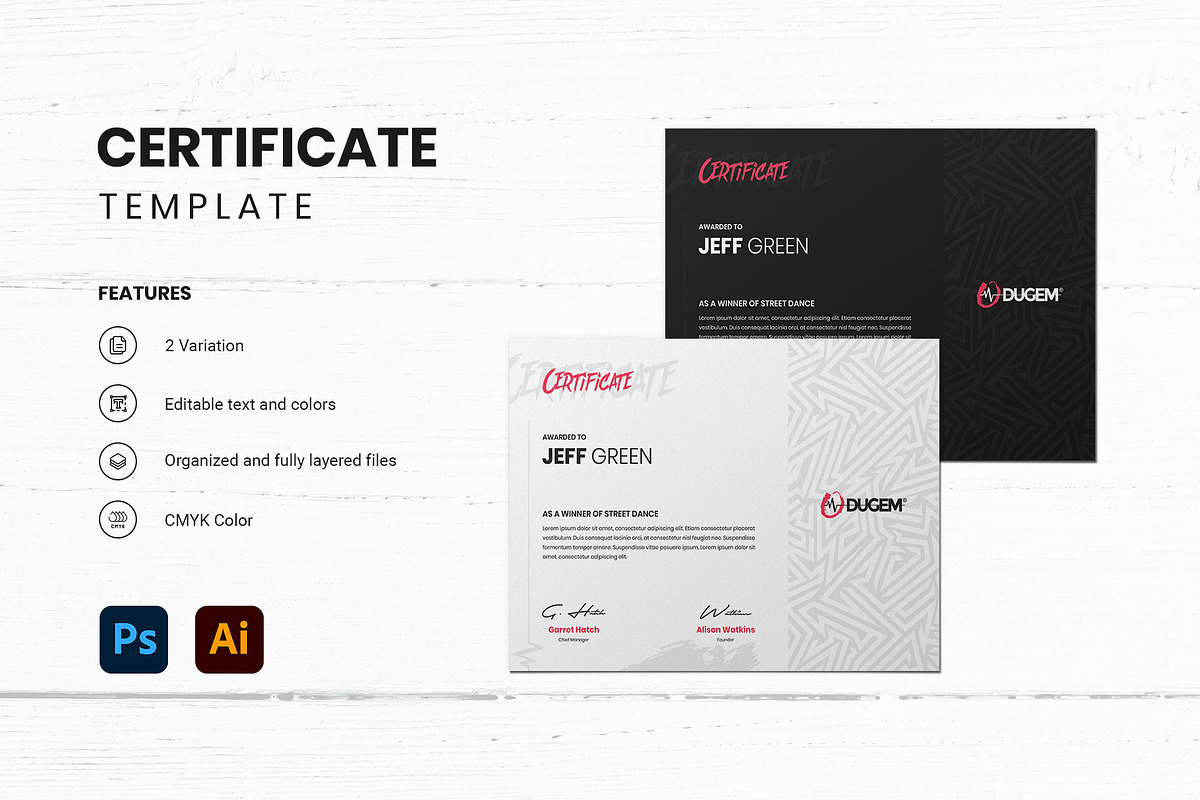 Certificate - Dugem 4, a Templates & Theme by Themes Awesome (Photo 1 of 3)