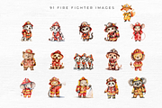 Firefighter Clipart, Transparent PNG, an Object Graphic by EllyandLima (Thumbnail 4 of 10)