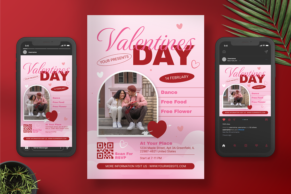 Gradient Pink Valentine Flyer, a Flyer Template by Annora Studio (Photo 5 of 6)