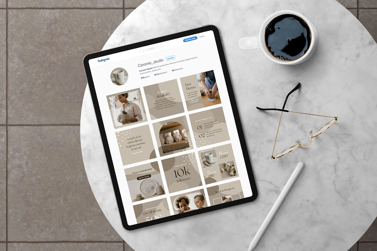 Instagram Puzzle Template in CANVA, a Social Media Template by RWstudio (Photo 8 of 8)