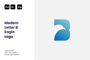 Modern Letter B Eagle Logo, a Branding & Logo Template by Luxury Logos (Thumbnail 1 of 4)