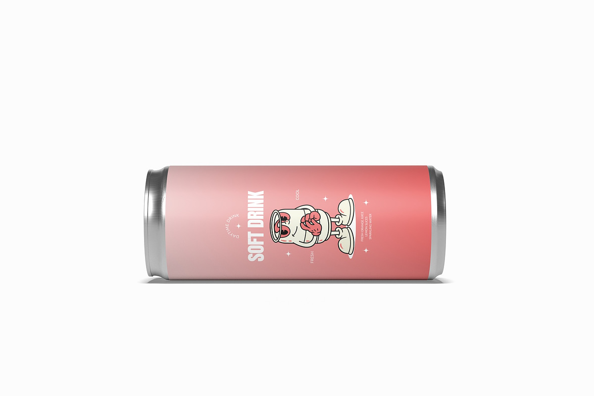 Soda Can Mockup, a Cups & Container Mockup by suciamairastd (Photo 3 of 6)