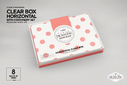 Clear Box with Stationery Set Mockup, a Packaging Mockup by INCDesign (Thumbnail 3 of 19)