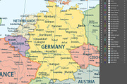 Europe - travel political map, a Graphic by PorcuPen Works (Thumbnail 2 of 7)