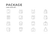Set line icons of package, an Outline Icon by motorama (Thumbnail 2 of 2)