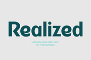 Realized - Modern Sans Serif, a Sans Serif Font by Typeformers (Thumbnail 1 of 5)