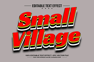 Small village editable text effect, a Layer Style Add-On by nicemorning