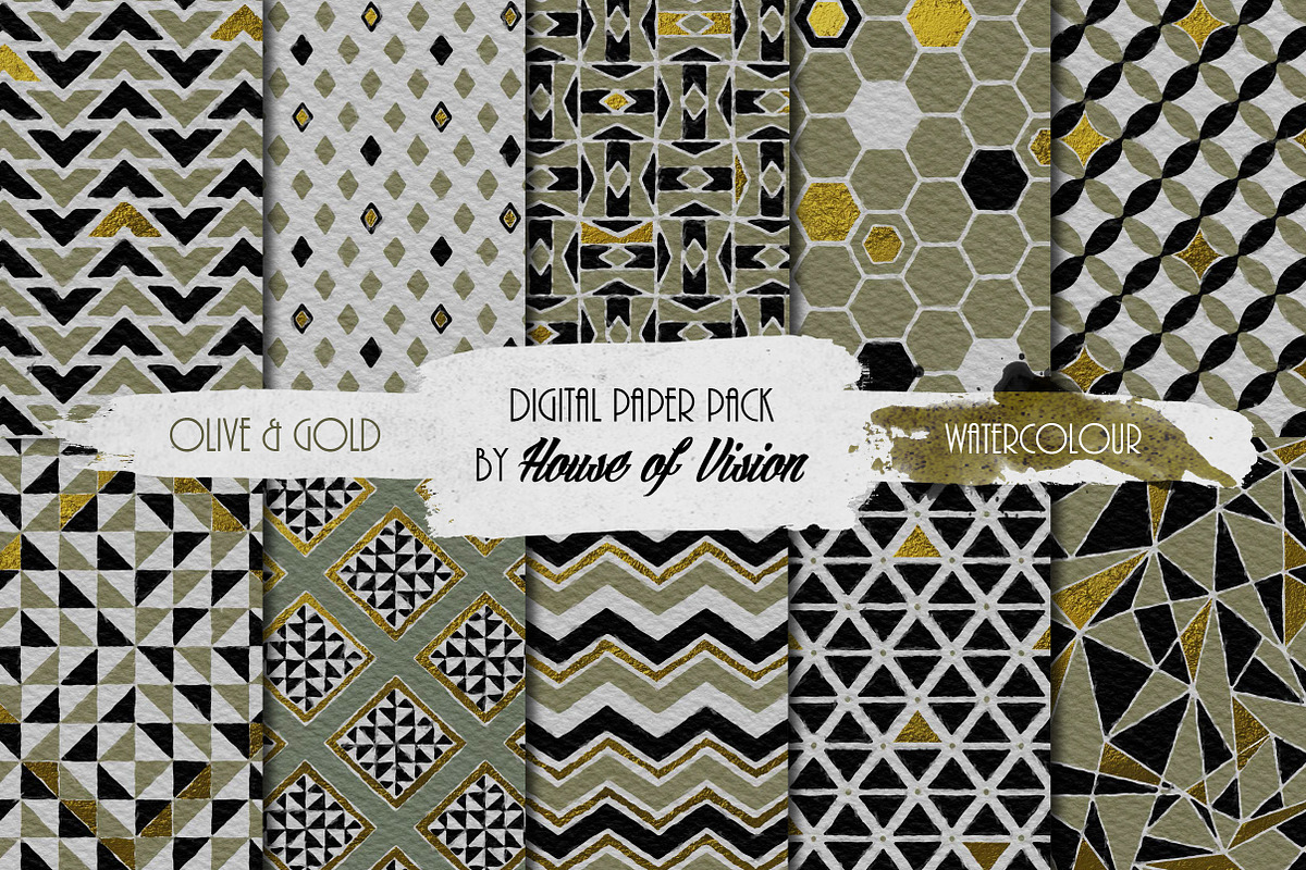 Olive Geometric Pack