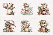 Whimsical Summer Capybara Clipart, an Illustration by CreationArt (Thumbnail 7 of 7)