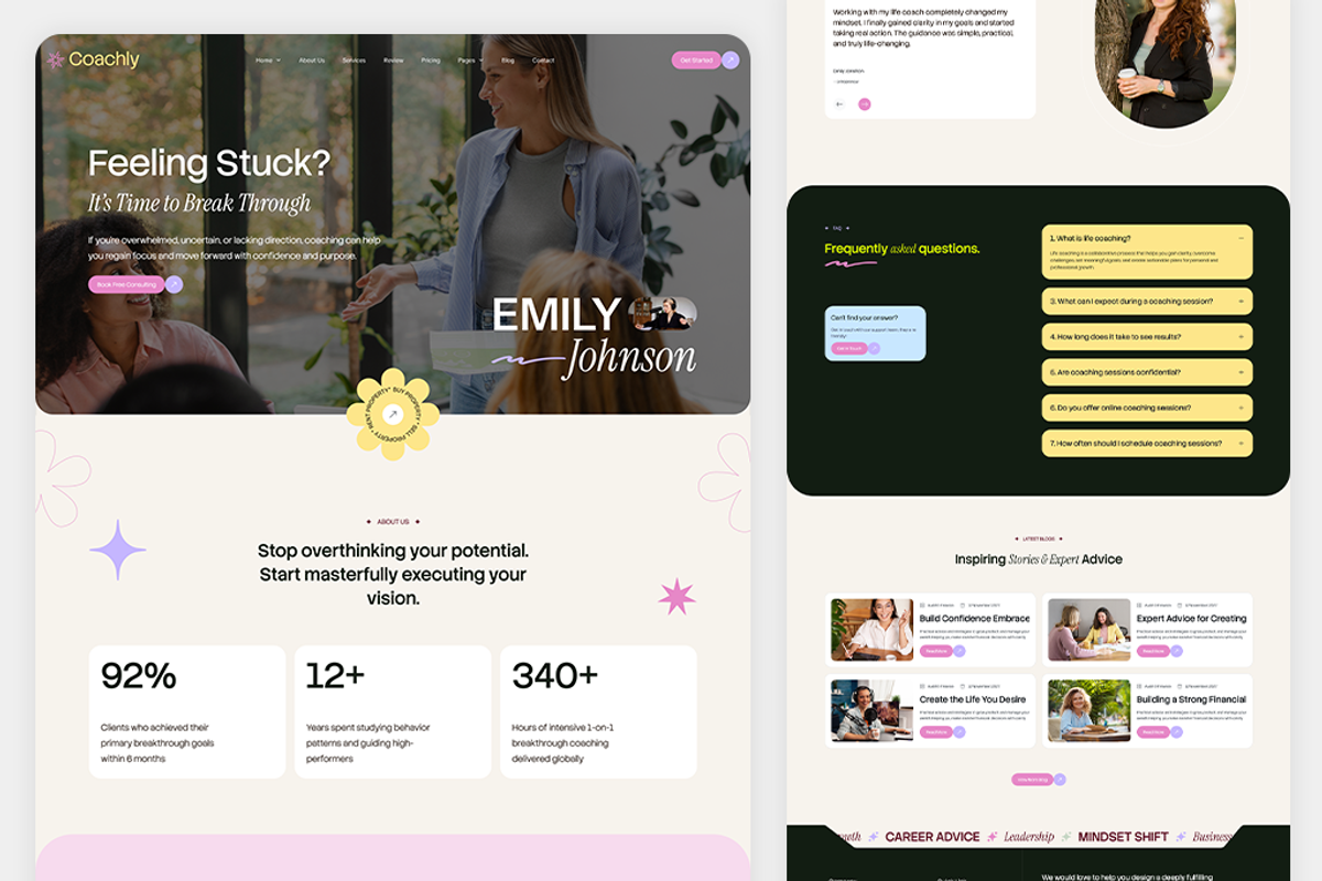 Life Coach Wix Studio Template, a Wix Template by RiveupDigital (Photo 5 of 8)