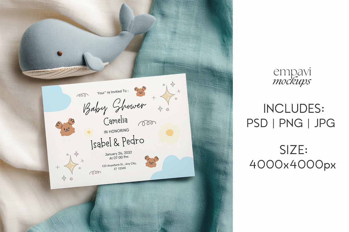 7x5 Landscape Greeting Card Mockup, a Mockup by EmpaviMockups (Photo 6 of 7)