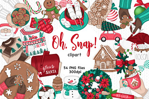 Oh Snap Clipart, a Seasonal Illustration by GlamArtZhanna