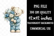 Teddy Bear Clipart Sublimation, an Illustration by Designking (Thumbnail 4 of 5)