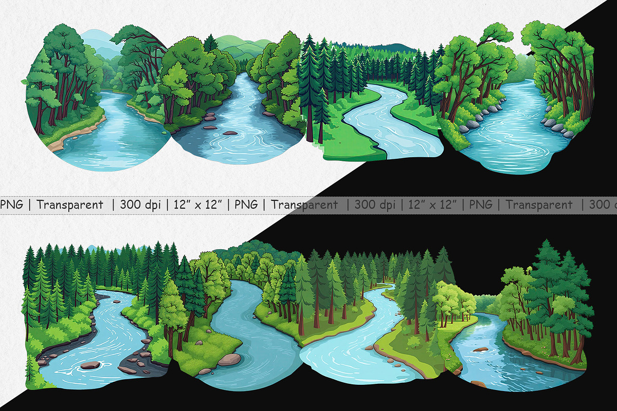 Forest River Clipart, a Graphic by Artnoy (Photo 2 of 5)