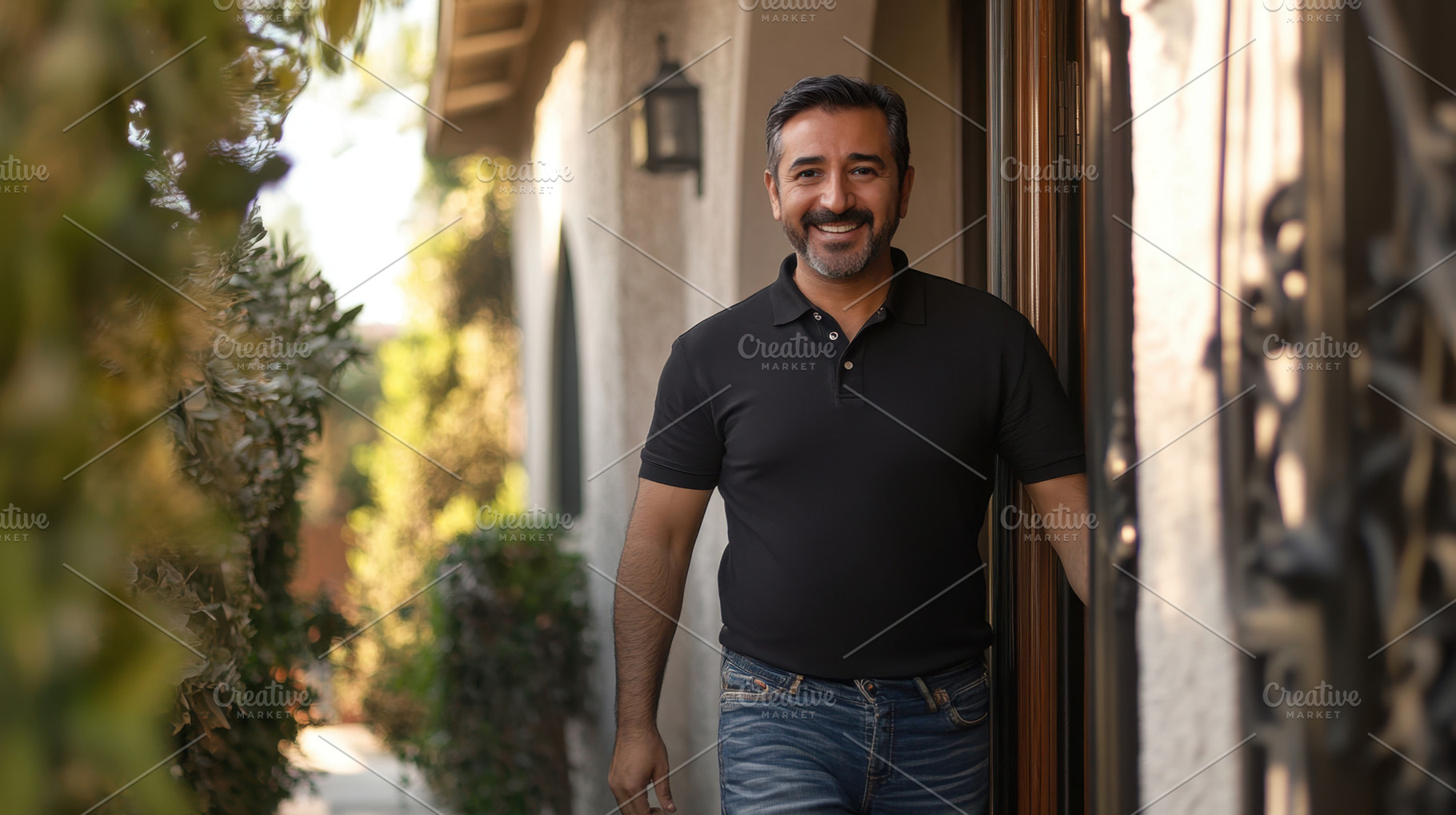 Man smiling while leaving a house, a Photo by Beautiful things
