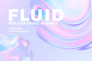 Fluid Holographic Shapes, a Texture Illustration by Mockups & Illustrations (Thumbnail 1 of 9)