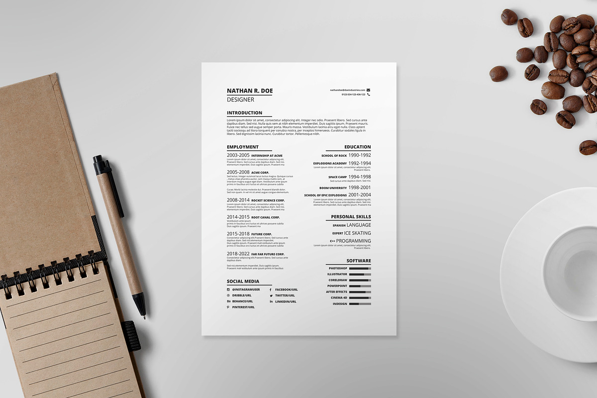Resume/CV Template I, a Resume Template by Print Forge (Photo 3 of 4)