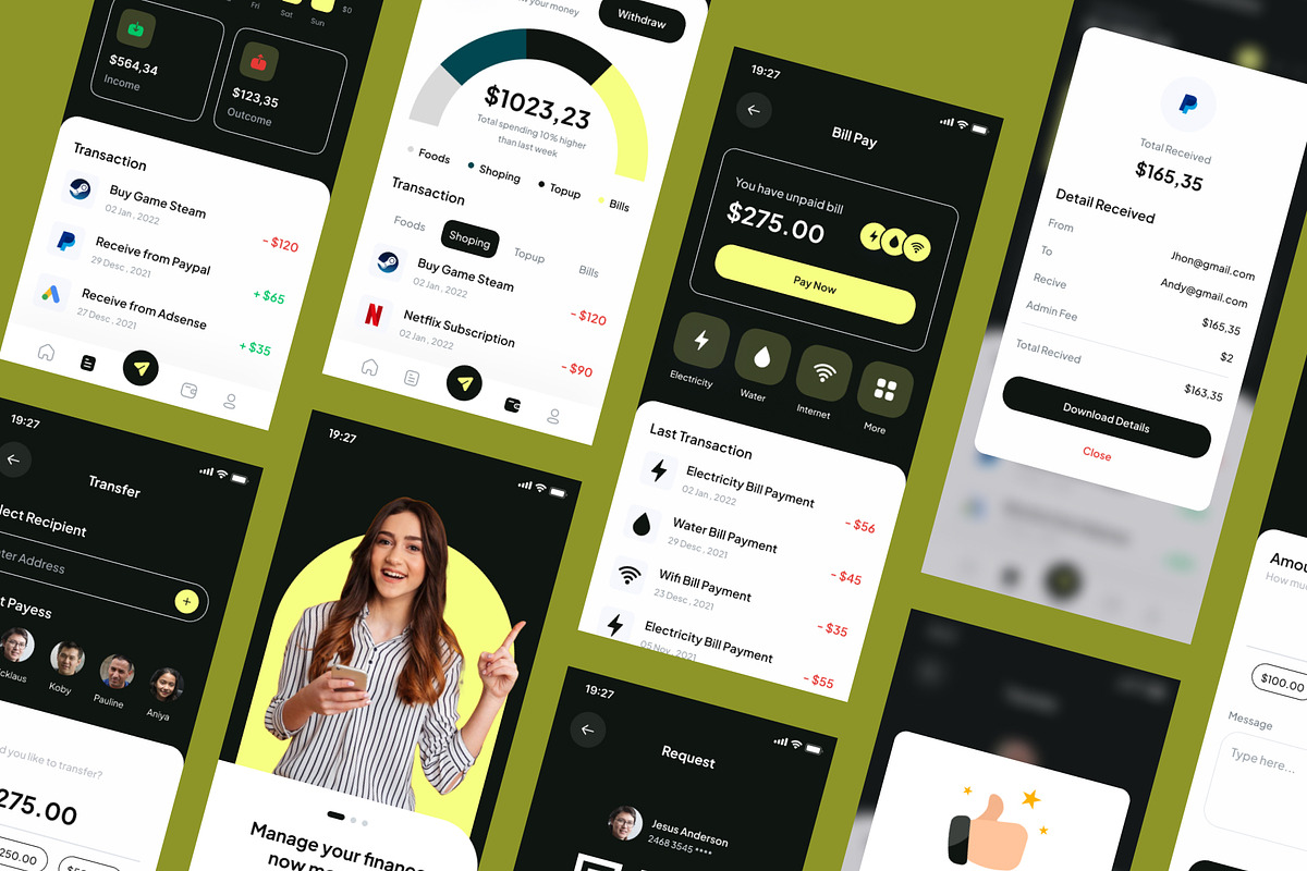 Ngopay - Wallet Apps UI Kits, an UI Kit Template by Minialis (Photo 5 of 6)