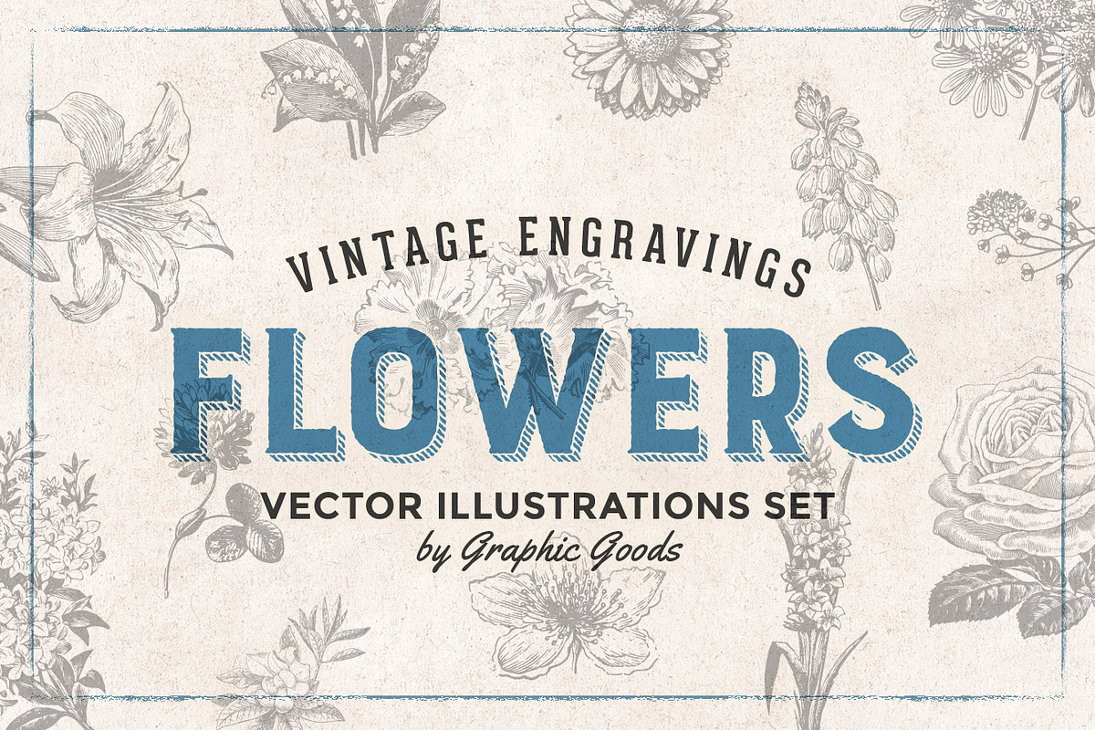 Flowers Engravings, an Object Graphic by Graphic Goods (Photo 1 of 6)