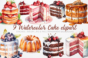 Cakes Watercolor