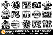 Father's Day T-shirt Design Bundle, a Texture Graphic by Etcify (Thumbnail 1 of 3)