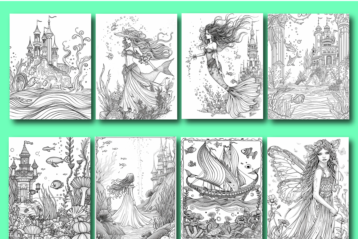 Vintage Fairytale Coloring Pages 3, a Person Illustration by Design Zone (Photo 4 of 6)