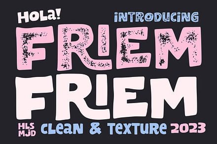 Friem Typeface, a Handwritten Font by 24Design Studios