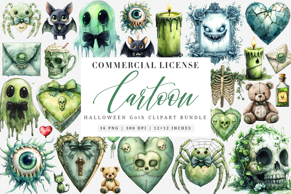 Cartoon Goth Sublimation Clipart, an Illustration by SinaCreation (Photo 1 of 7)