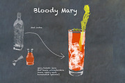Classic Cocktail Chalkboard Sketches, an Object Illustration by karenfoleyphoto (Thumbnail 3 of 30)