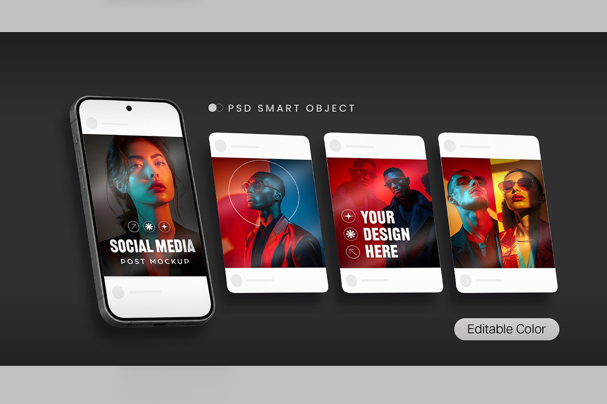 Instagram Social Media Post Mockup, a Social Media Template by studiogstock (Photo 2 of 2)