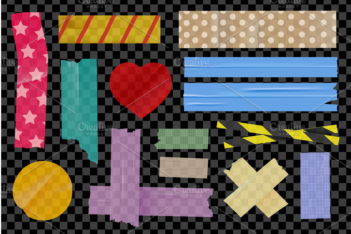 Tape stickers, an Object Illustration by alexdndz