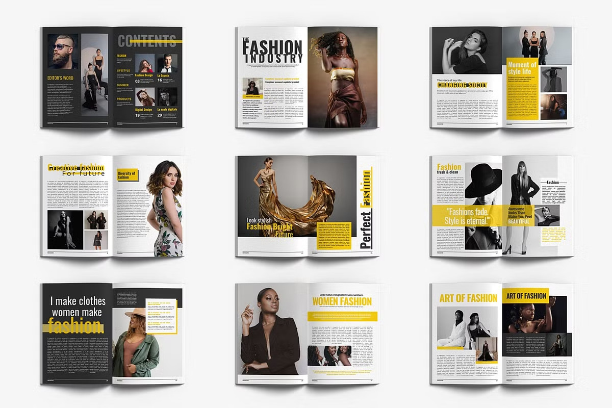 5 In 1 Fashion Magazine Canva Bundle preview 4