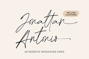Jonattan Antonio – Authentic Signatu, a Handwritten Font by MJB Letters (Thumbnail 1 of 10)