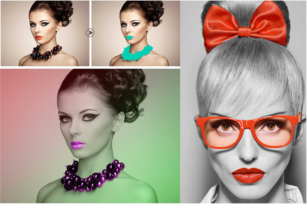 Selective color Photoshop Action