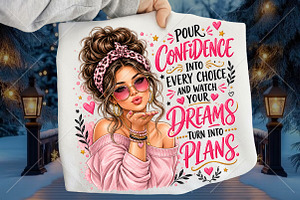Pour Confidence Pink Leopard Messy, a Seasonal Illustration by Canvas Craft